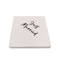20 Stuks Net Getrouwd Papieren Servetten Bruiloftsfeest Verloving Diner Tissues Bruidsdouche Vrijgezellenfeest Decoratie Benodigdheden