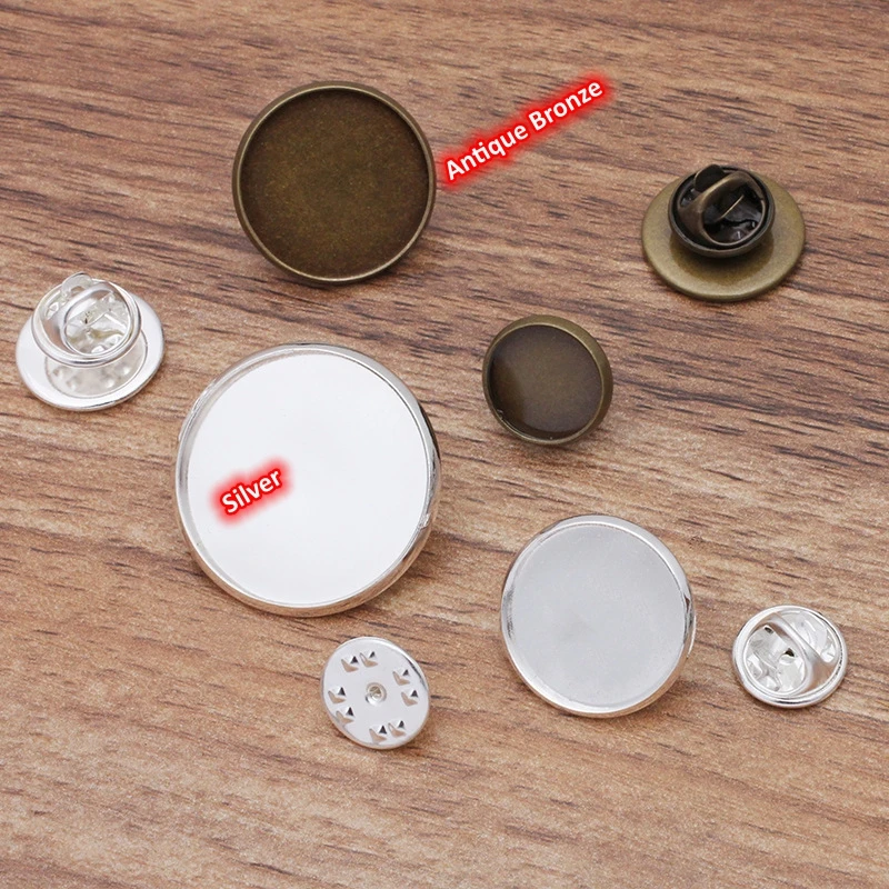 BoYuTe (100 Pieces/Lot) Fit 12-14-16-18-20-25mm Cabochon Blank Brooch Base Handmade Materials Diy Jewelry Accessories