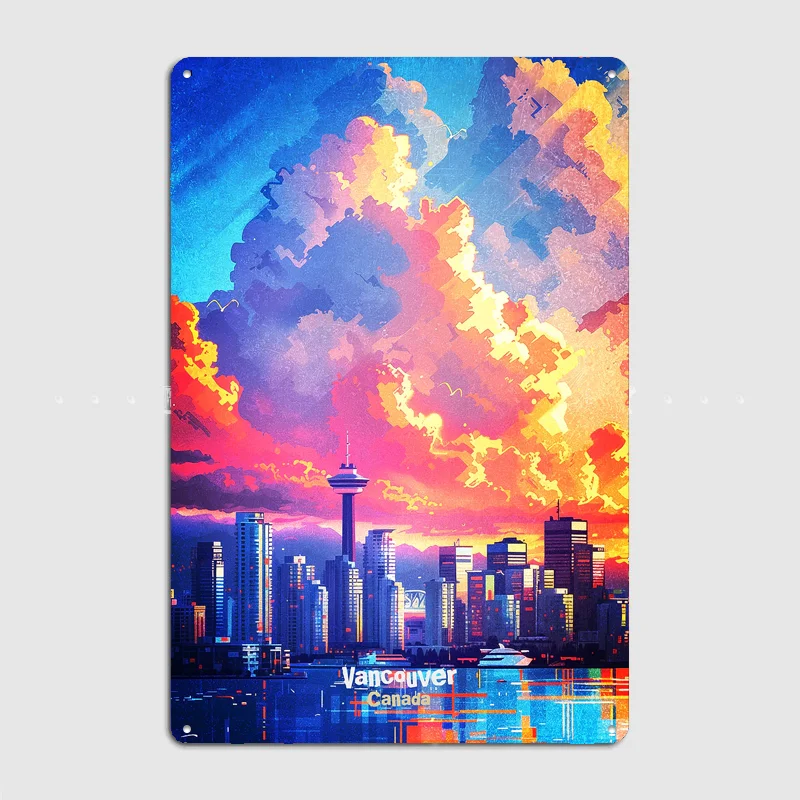 Vancouver Skyline Digital Art - огляд і ціна Home Decor Vancouver