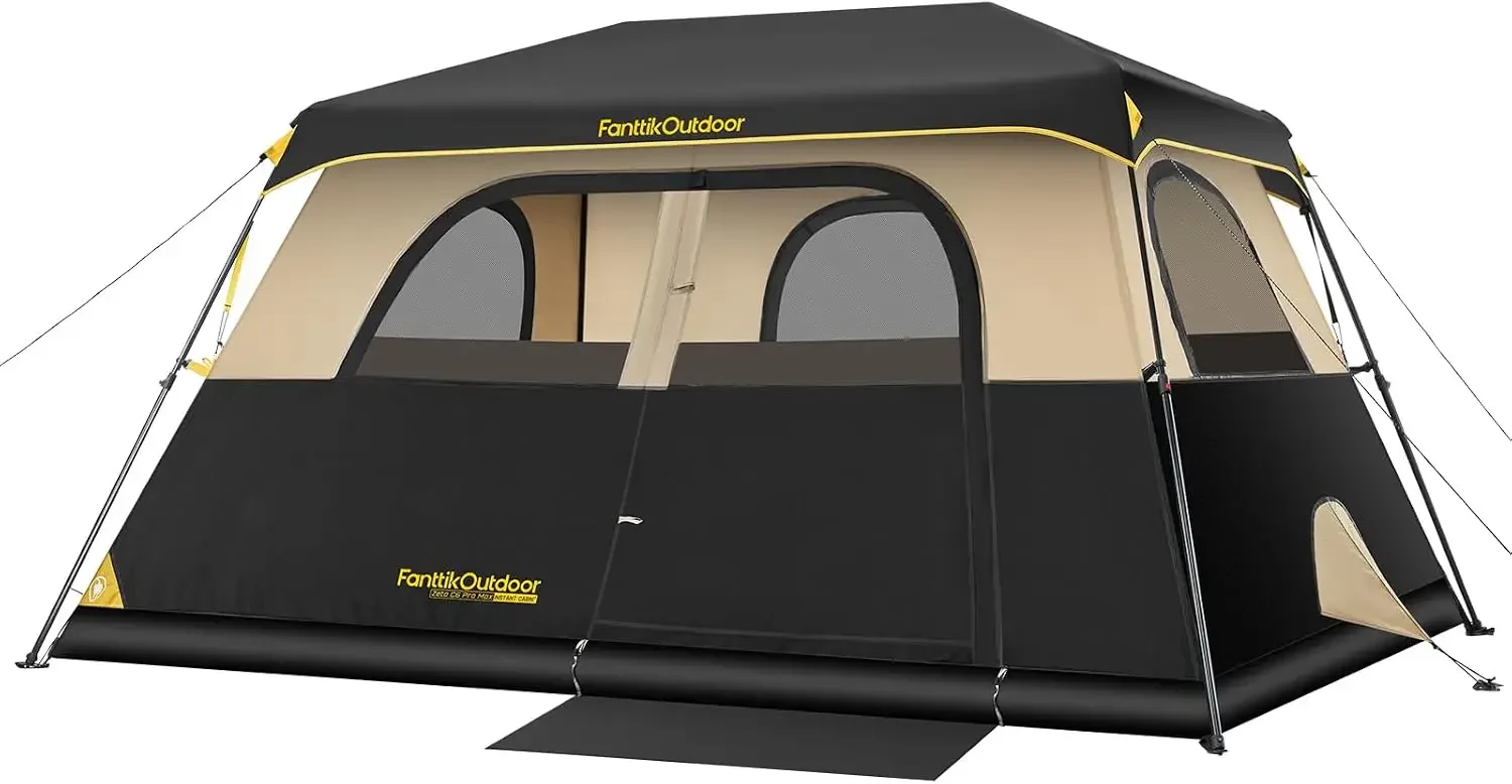 Instant Cabin Tent 6/8/10/12 Person Camping Tent Setup in 60 Seconds with Rainfly & Windproof Portable with Carry Bag