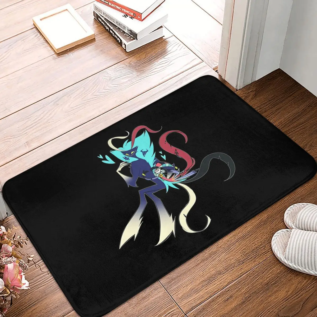 Helluva Boss Cartoon Bath Mat Asmodeus Doormat Living Room Carpet Entrance Door Rug Home Decoration