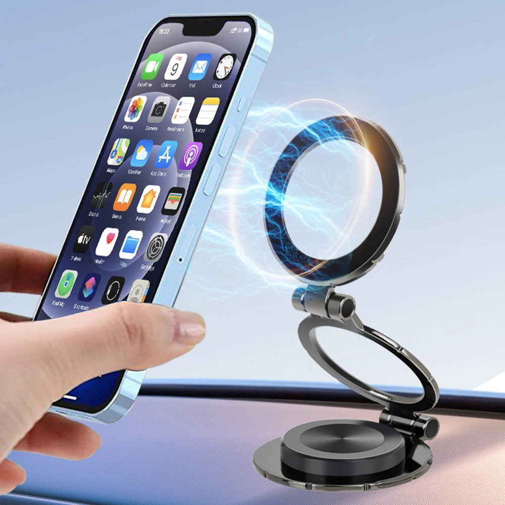 

Регулируемый на 360° магнитный складной держатель для телефона, универсальный GPS-поддержка мобильного телефона для большинства типов автомобилей