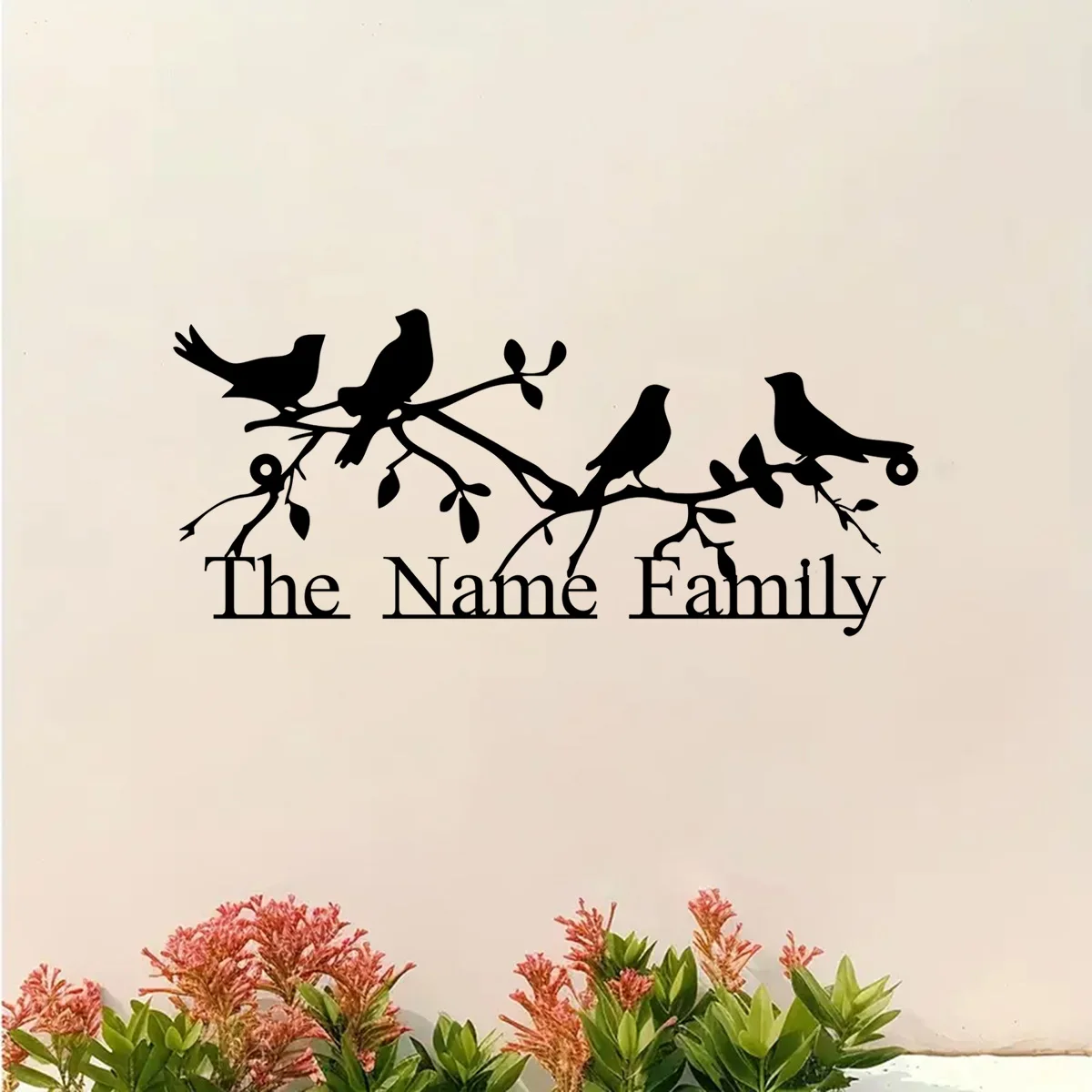 Custom Personalized Family Name Sign Custom Metal Wall Art Decorative Hanging Outdoor Wall Decor Birds Wall Art - Image 6