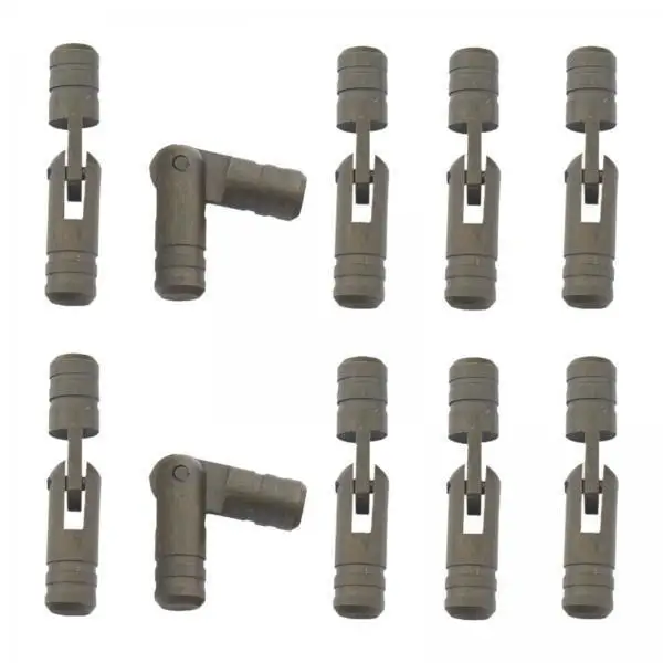 2x10x Cylindrical Barrel Hinges Brass Concealed Hinge Compact Easy to Install Small Barrel Hinge for Small Woodworking Projects
