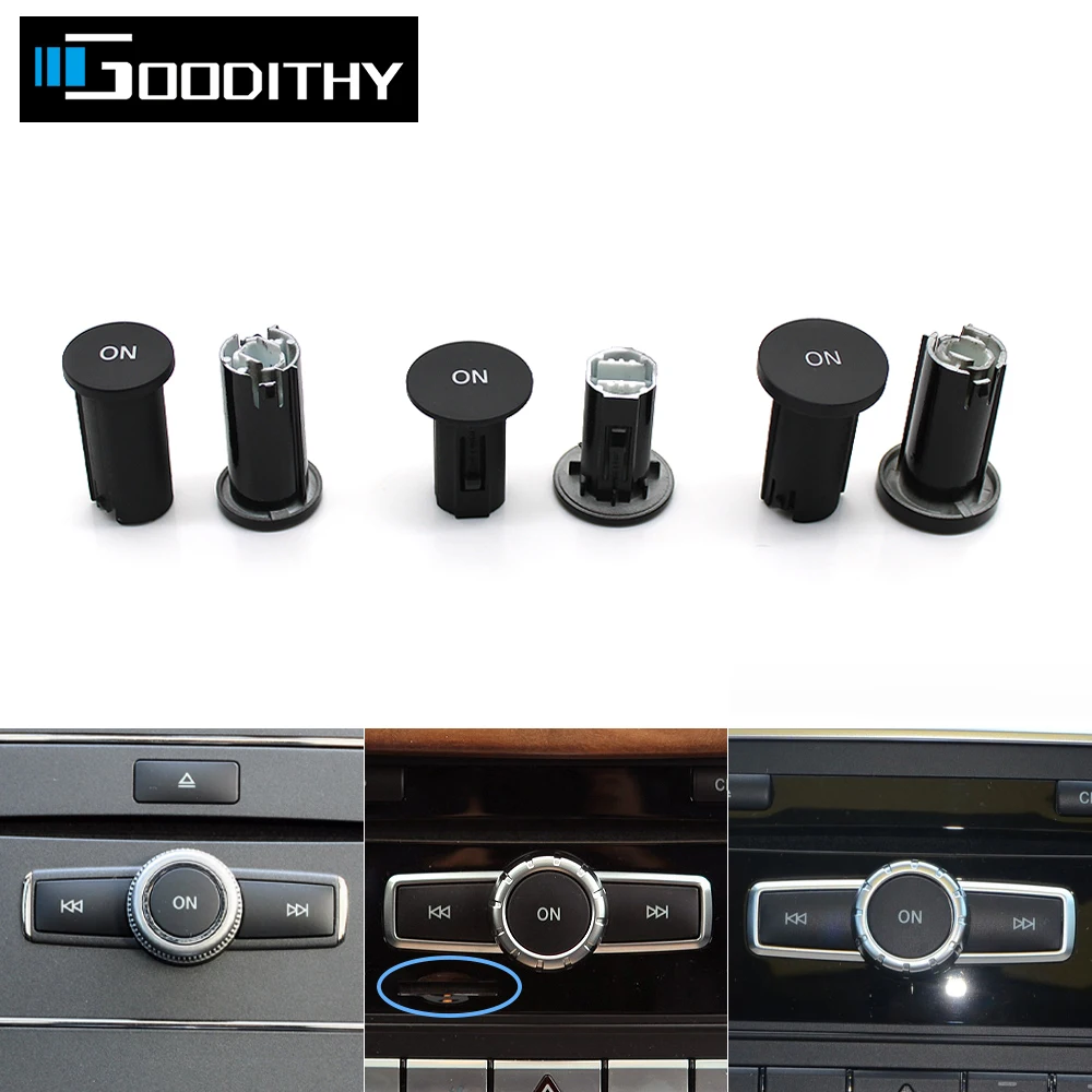 Front Center Console Radio CD Player Button Knob ON Button Switch Cap For Mercedes Benz W204 X204 W212 W207 W218 W166 W156 W176