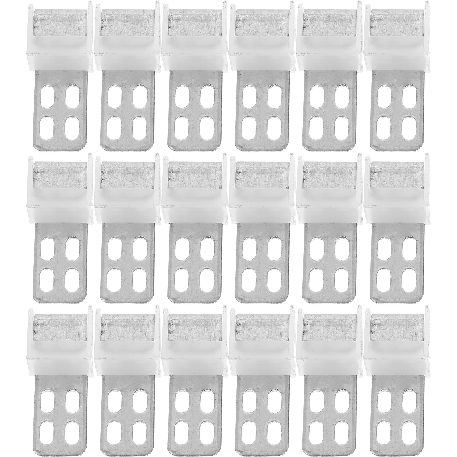 

20pcs Sofa Spring Clips Furniture Repair Kit Couch Accessories Silver Four Hole Metal Rubber Durability Easy Install