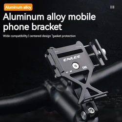 ENLEE Motorcycle Mobile Phone Holder For All Phone Universal Bike Handlebar Holder Bicycle Cycling Aluminum Alloy Stand