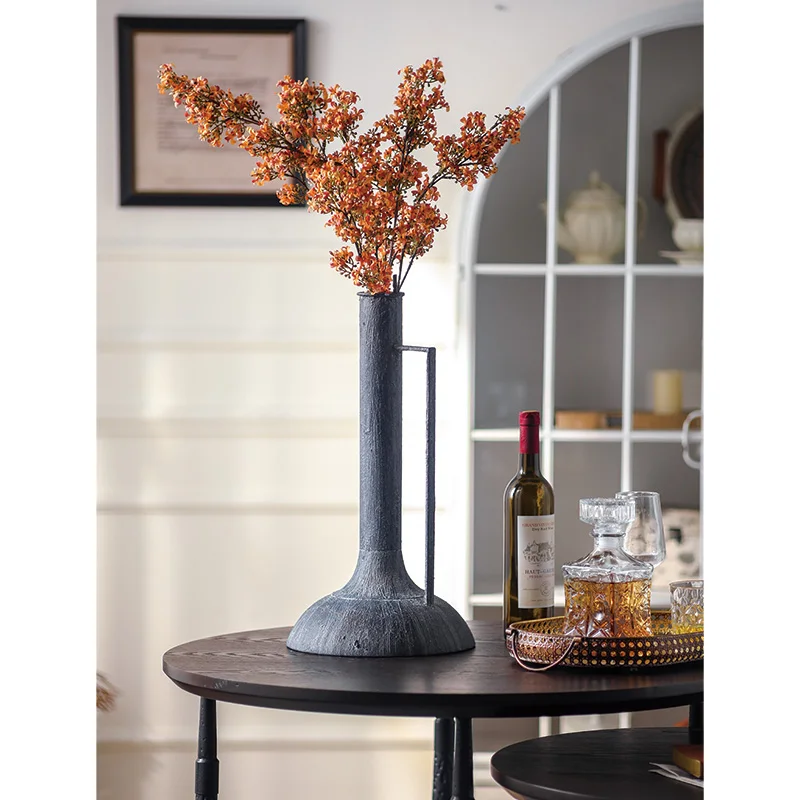 

Высококачественные винтажные высокие синие железные вазы для цветов в стиле ар-деко ручной работы для свадеб