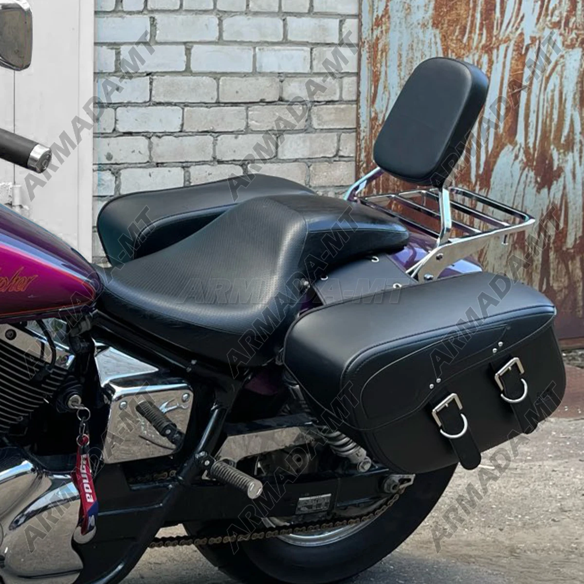For Honda Shadow Spirit VT750 VT750DC VT 750DC 2001-2008 Motorcycle Rear Backrest Sissy Bar Luggage Rack Chrome