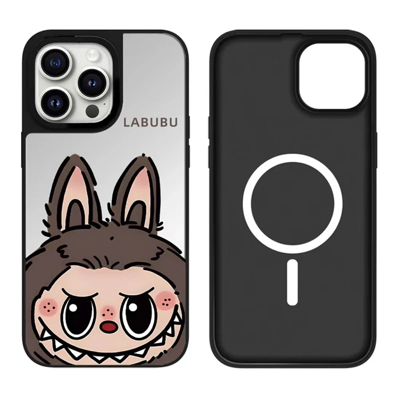 

Cartoon Doll Puppy iPhone 12 13 14 15 16 Pro Max Mirror Surface MagSafe Case Cover Shell