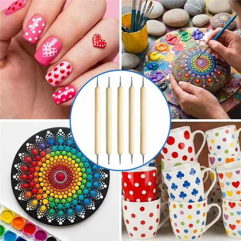 

AC23-8-Pack Pottery Carving Tools - Ball End Dotting Tools - For Rock Painting,Pottery Clay Modeling