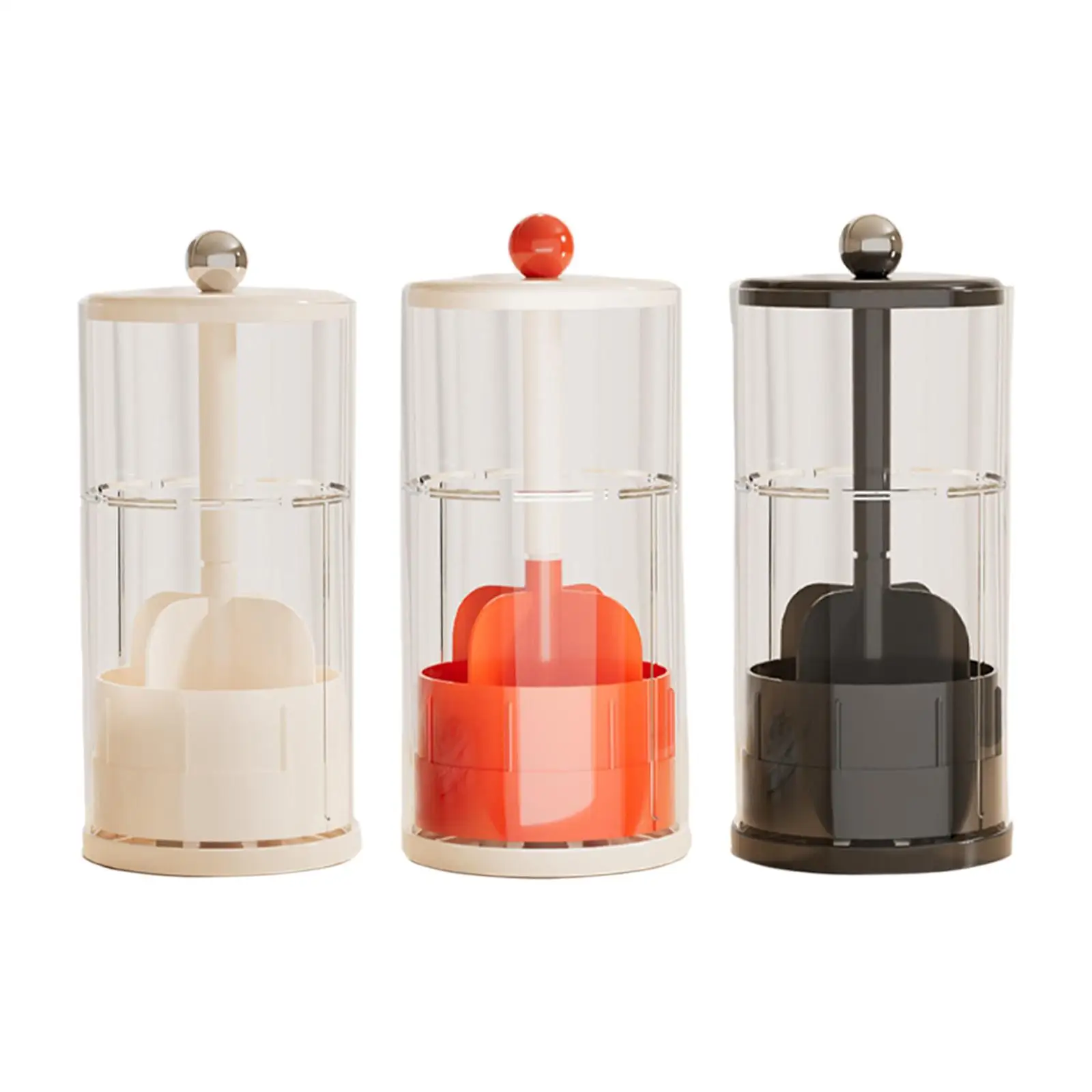 Automatic Lifting Makeup Brush Holder Cosmetic Tools Organizer Eyeliner Display Case for Bathroom Living Room Countertop Home