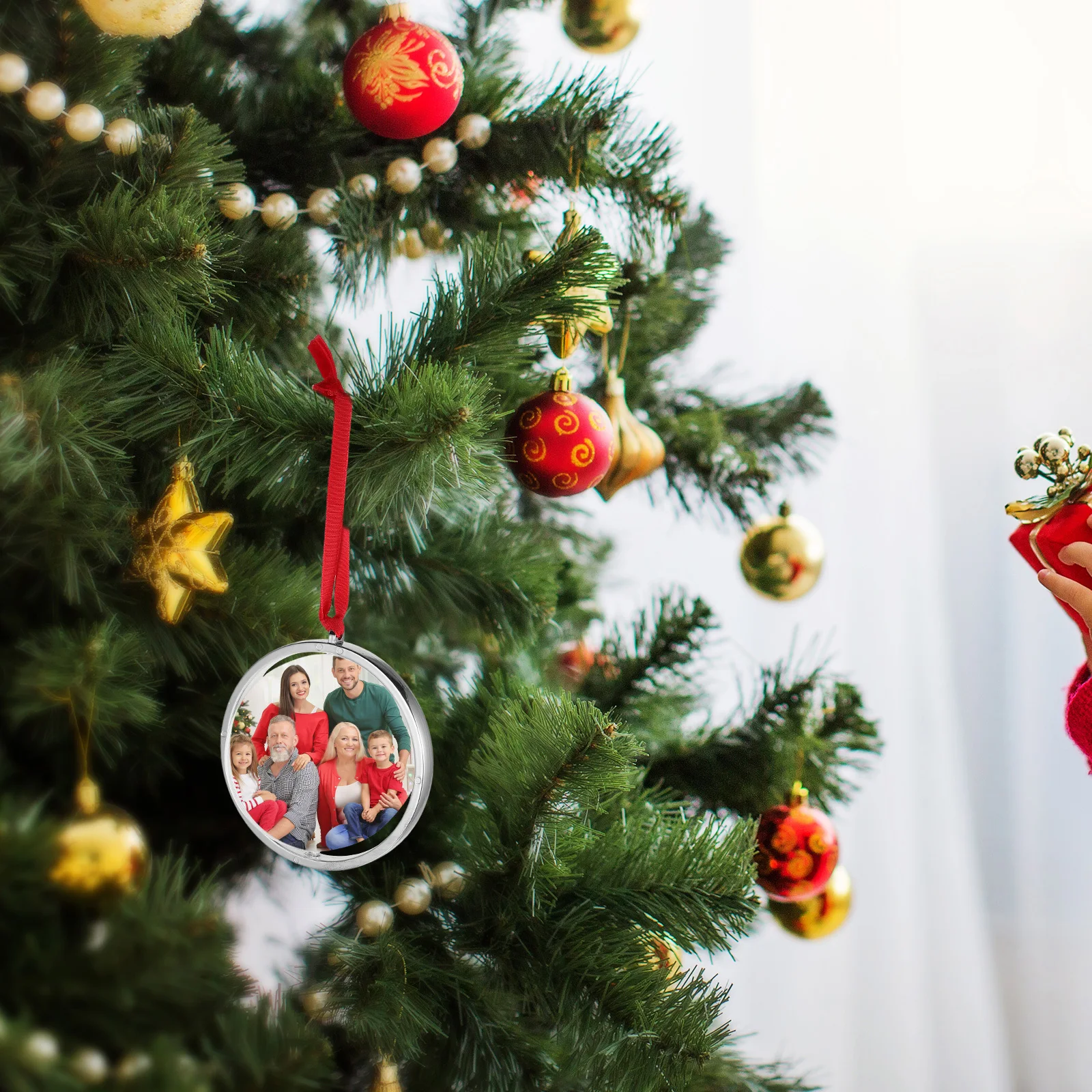 

DIY Heat Transfer Christmas Ornaments Blank Sublimation Pendants Xmas Tree Decorations Party Craft Hanging Decor