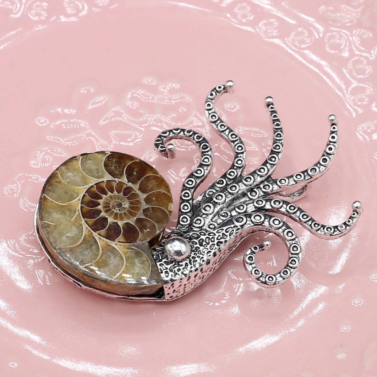 ジュエリー作りのための真珠のタコの形をしたペンダント,ネックレス,イヤリング,アクセサリー,47x67mm
