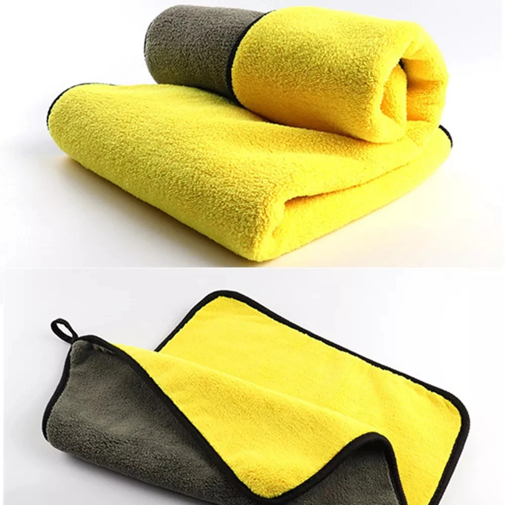 30x30/60CM Car Wash Microfiber Towel Car Cleaning Drying Cloth Hemming Car Care Cloth Detailing Car Wash Towel