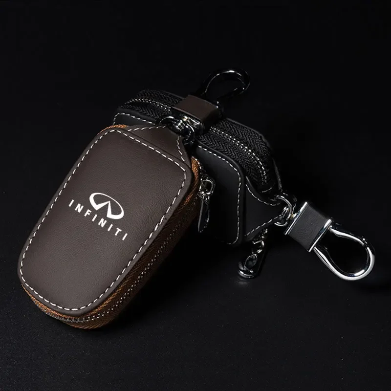 PU Leather Shield Modeling Car Key case keyChains key wallet bag Pendant Gift For Infiniti FX35 Q50 Q30 ESQ QX JX35 G35 G37 EX3