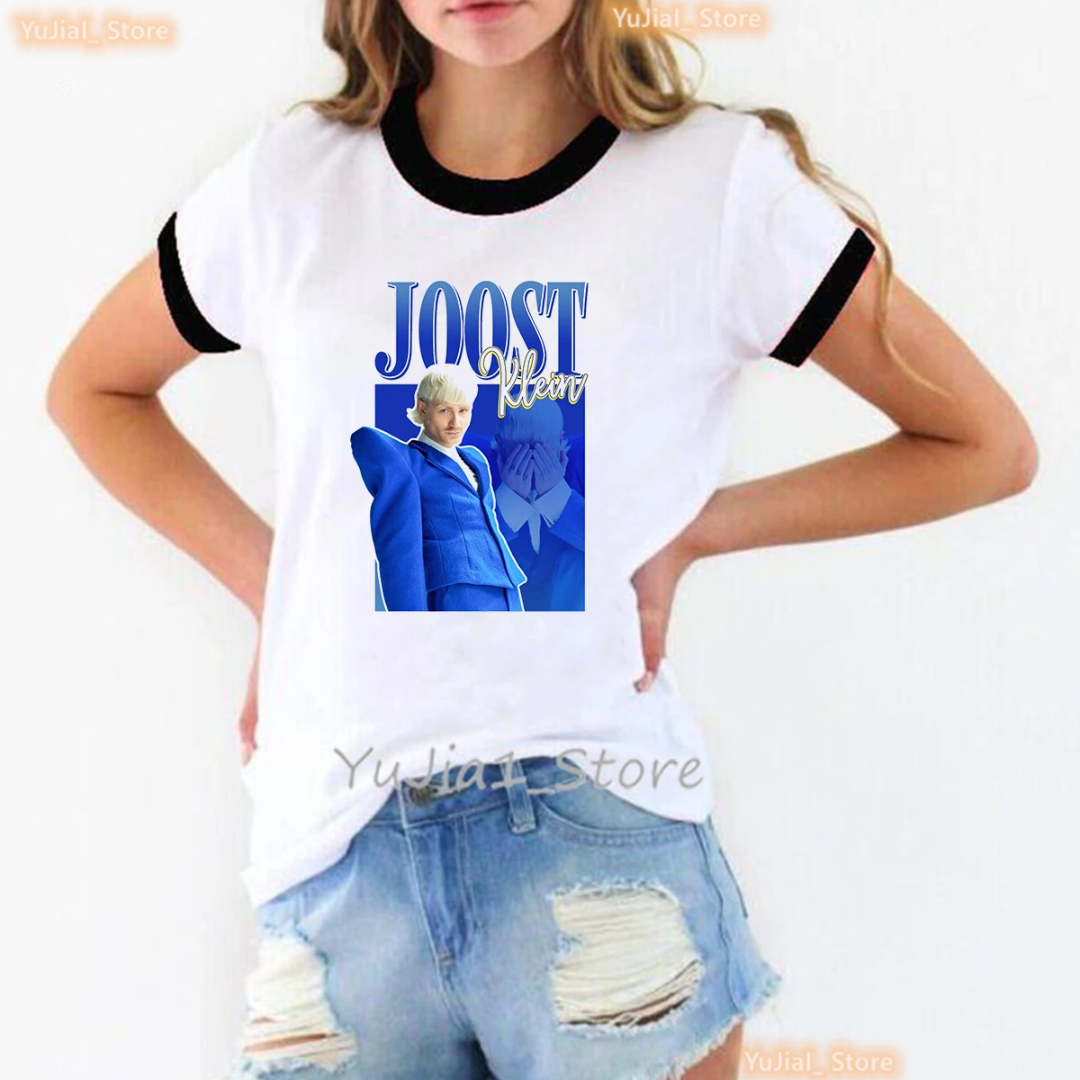 

Joost Klein Song 2024 The Netherlands Europapa for Women T Shirt Novelty Tees O Neck Short sleeve TShirt birthday Gift femme Top