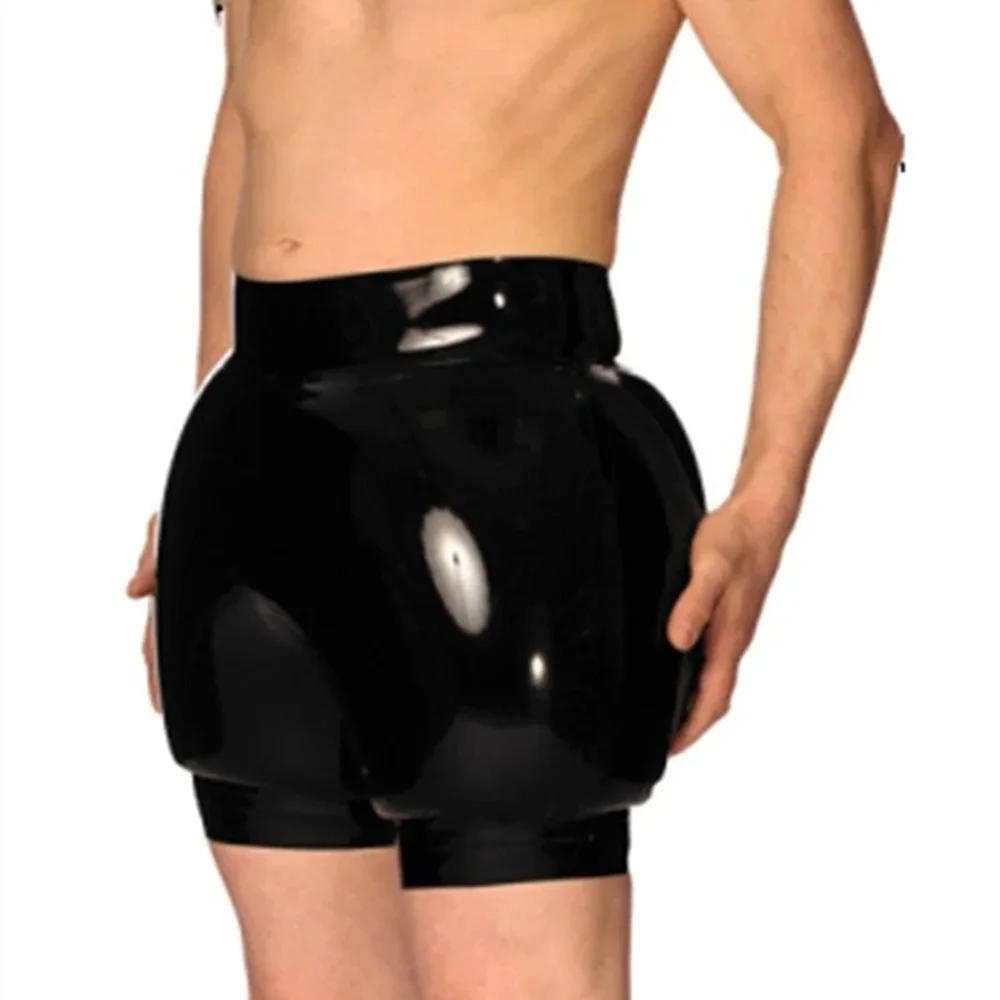 

Men s Latex Double Layer Inflatable Shorts Rubber Swim Underpants Fetish Customized Fashion