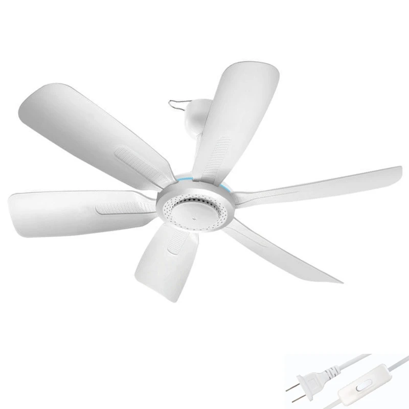 แบบพกพาขนาดเล็กเพดานพัดลม220V 50Hz พัดลมแขวนผนังปลั๊กไฟฟ้า Mute ประหยัดพลังงาน Cooler พัดลมห้องนอน Breeze ล...