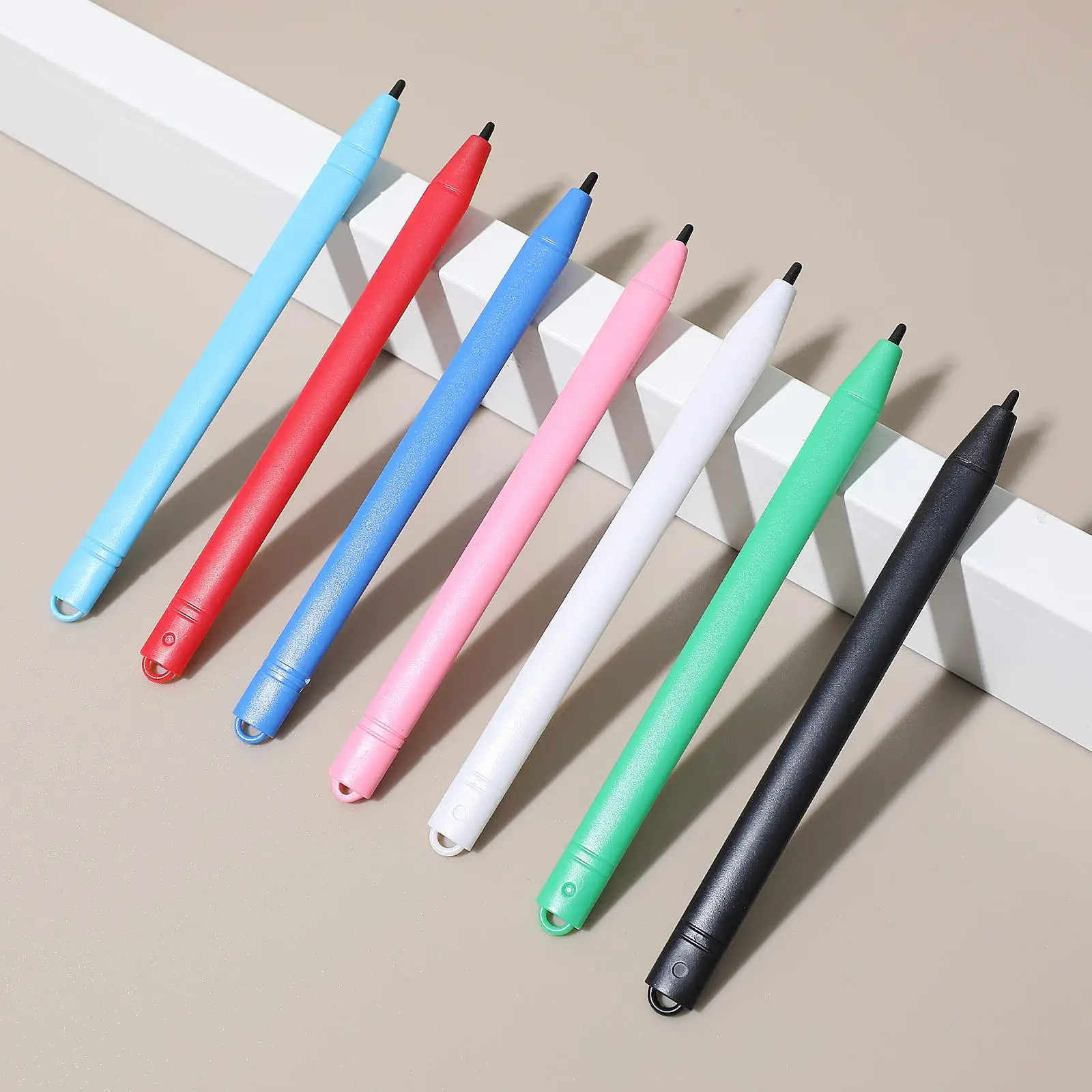 7pcs LCD เขียนแท็บเล็ตปากกา Stylus ปากกาส่วนบุคคลสําหรับเขียนแท็บเล็ตกระดานสีดําวาด Stylus Pad LCD Doodle Graffiti เด็กวัยหัดเดิน
