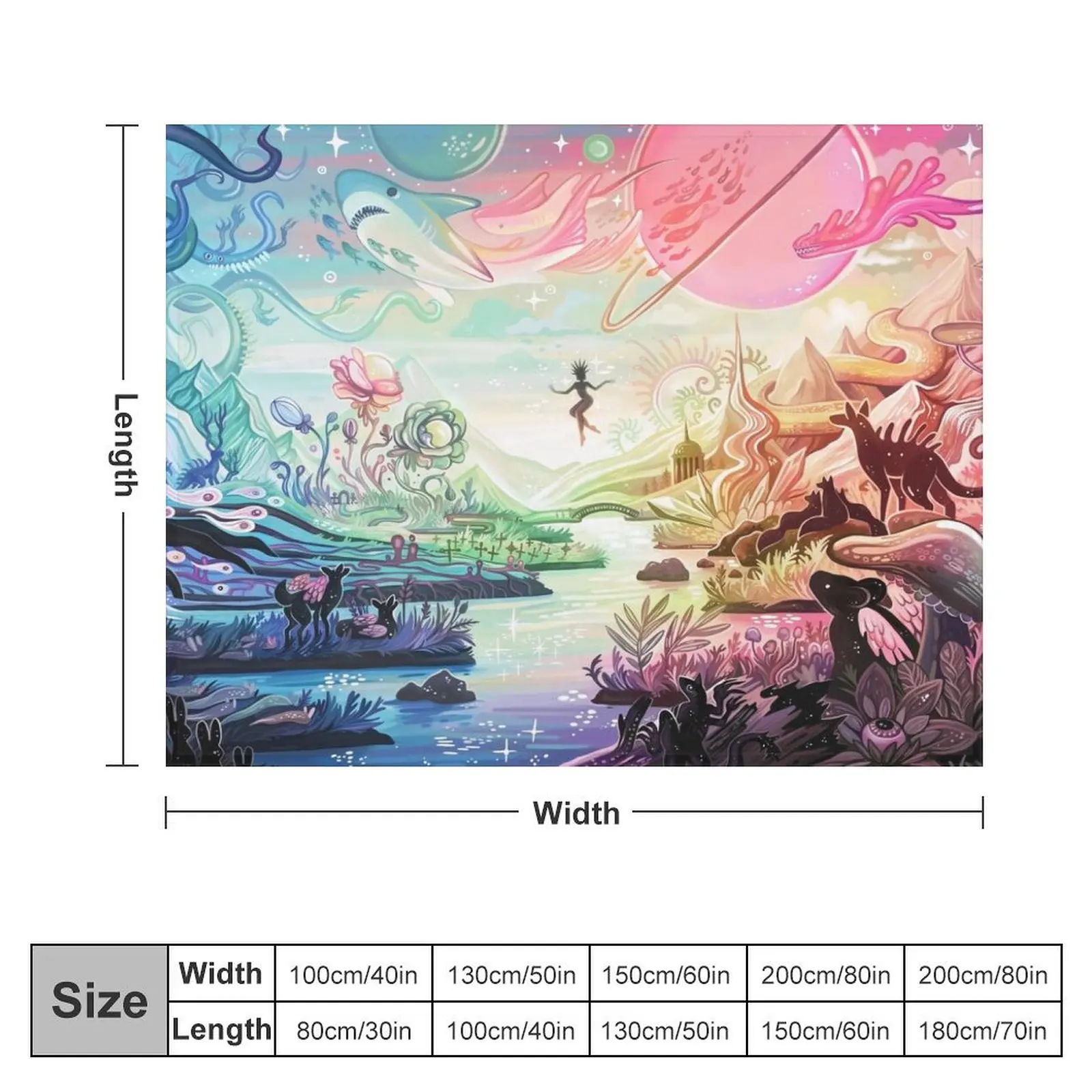 Vivid Dreaming (Full/Center Version) Throw Blanket Shaggy heavy to sleep warm for winter for sofa Blankets