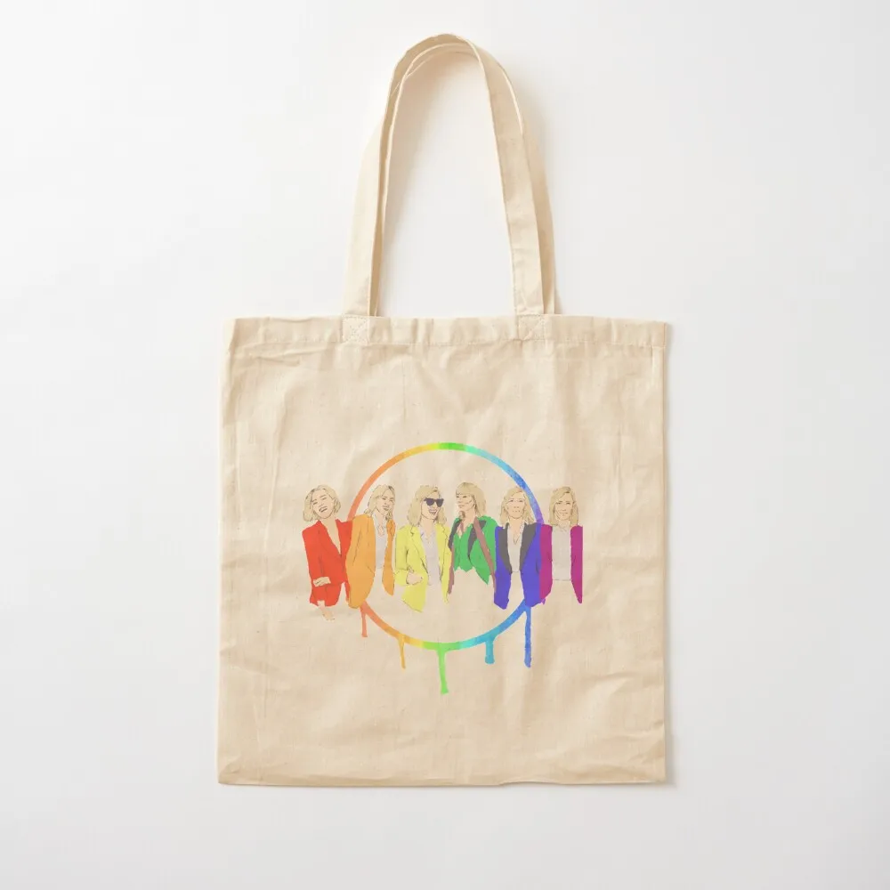 

Cate Blanchett - Rainbow Pride Flag with Watercolour Tote Bag great bag reusable shopping bags tote bag custom Women's bags