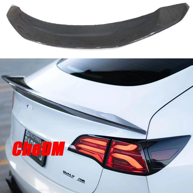 

For Tesla Model 3 2017-2023 100% Real Carbon Fiber Highquality Rear Spoiler Trunk Lid Diffuser Vdrsteiner Styl