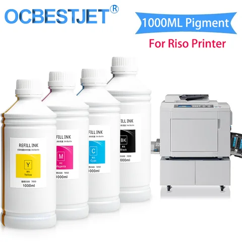 1000 ml kompatibel med Riso pigmentbläck för Riso HC5000 HC5500 Comcolor 3010 3110 3050 3150 7050 7110 7150 9050 9150 skrivare 10 best sales komfärg - №7