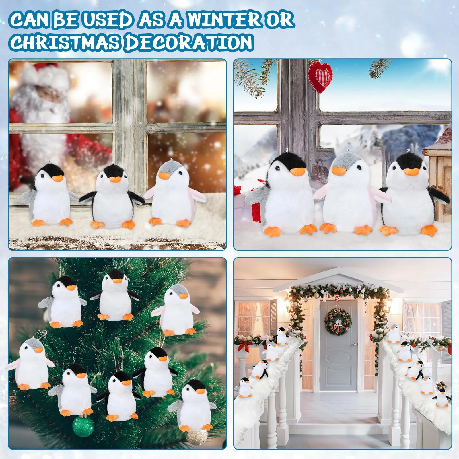 9-96 pçs mini pinguim de pelúcia pendurado pinguim brinquedos pequeno pinguim chaveiro meia dos namorados coisas presentes de aniversário