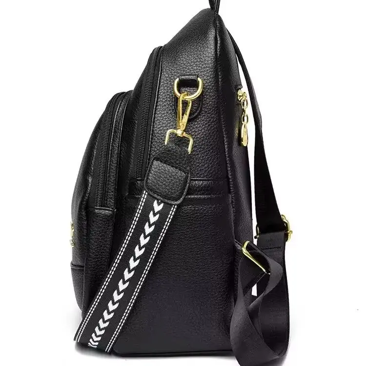 New Classical Fashion High Quality Soft Leather Travel Backpack Women Large Capacity Luxury Shoulder Bags School Bag Backpacks