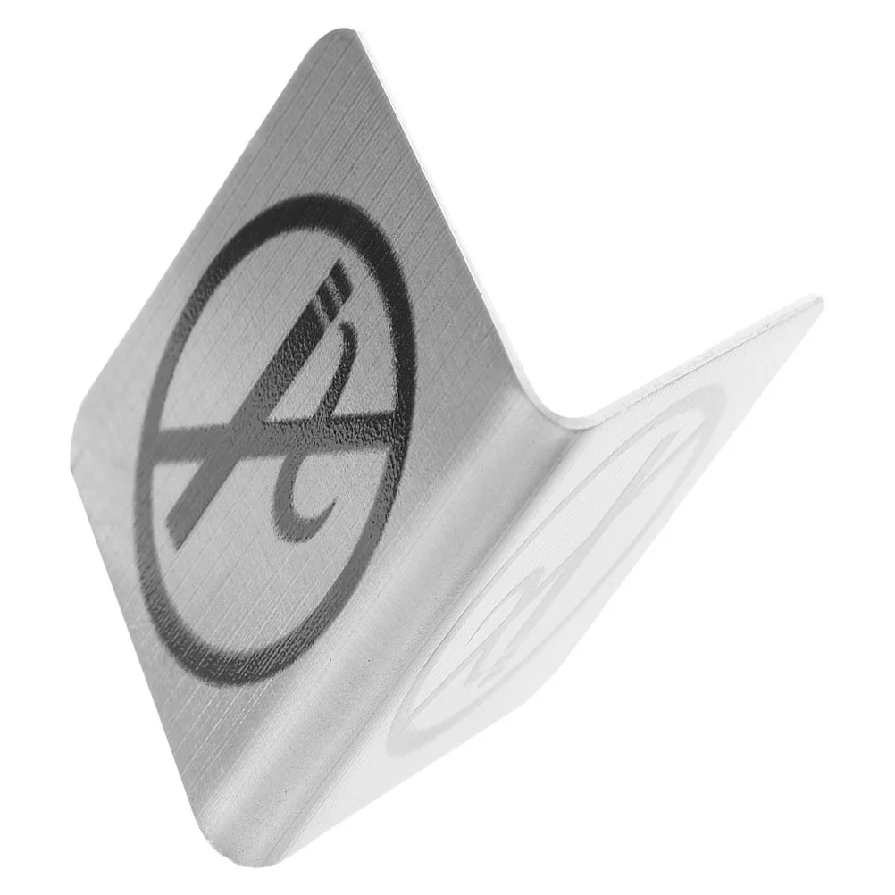 

Stainless Steel Double-Sided No Smoking Table Tent Sign Desk Card Non Smoking Indicator Restaurant Office Hotel Hospital