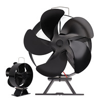 Heat Powered Stove Fan 5-Blade Fireplace Fan Wood Burning Stove Fan High-Temperature Air Circulator Thermoelectric Stove Fan