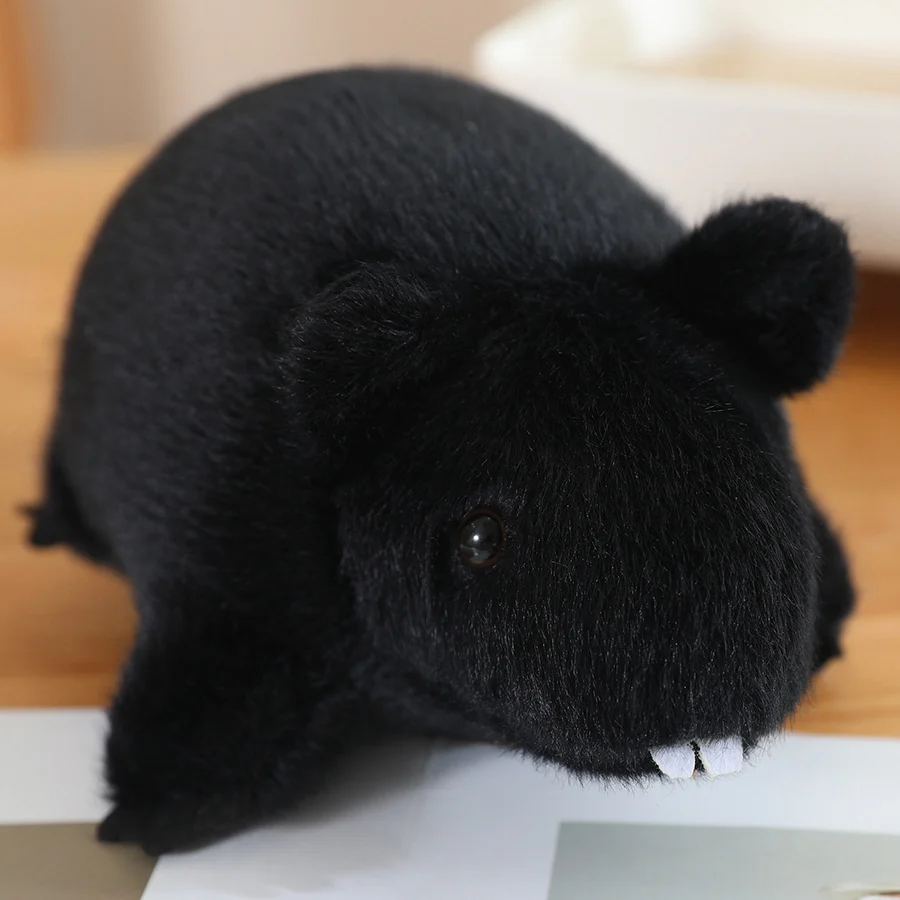 Cute 11/20cm Rat Mouse Plush Toy Lifelike Black And White Mouse Doll Stuffed Animal Doll Birthday Xmas Gift ﻿