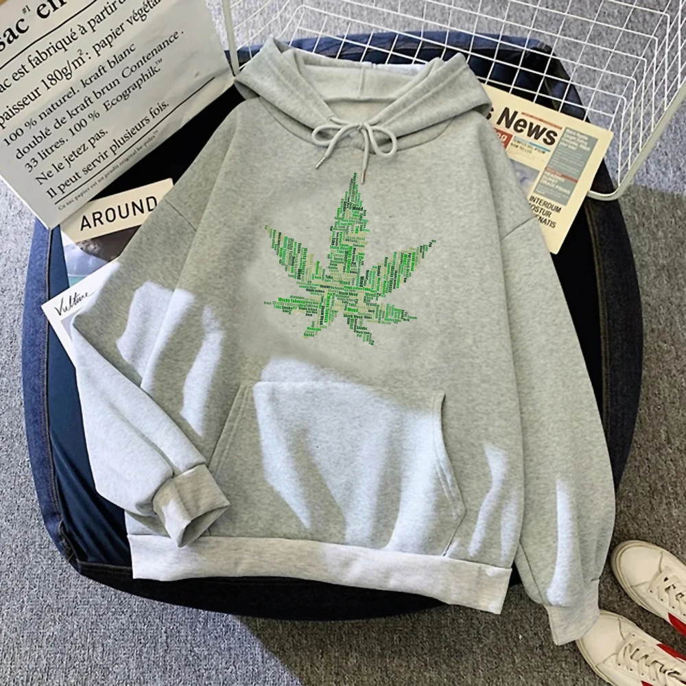 

Weed hoodies women aesthetic sweat y2k clothes tracksuit female japanese Hooded Shirt