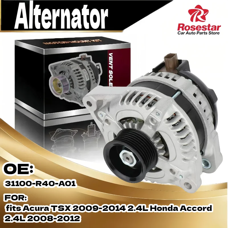 

Alternator 31100-R40-A01 31100-R40-A01RM CSF89 06311-R50-505RM for Acura TSX 2009-2014 2.4L for Honda Accord 2008-2012 2.4L