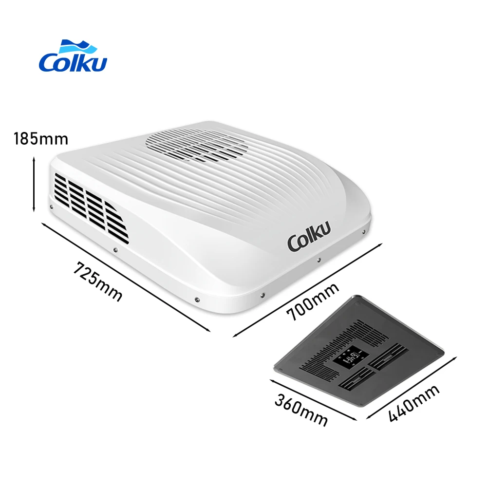

Colku GCB23A 12 Volt Roof Mounted Air Conditioning 550M³/H Air Volume Parking Van AC With R32 Refrigerant