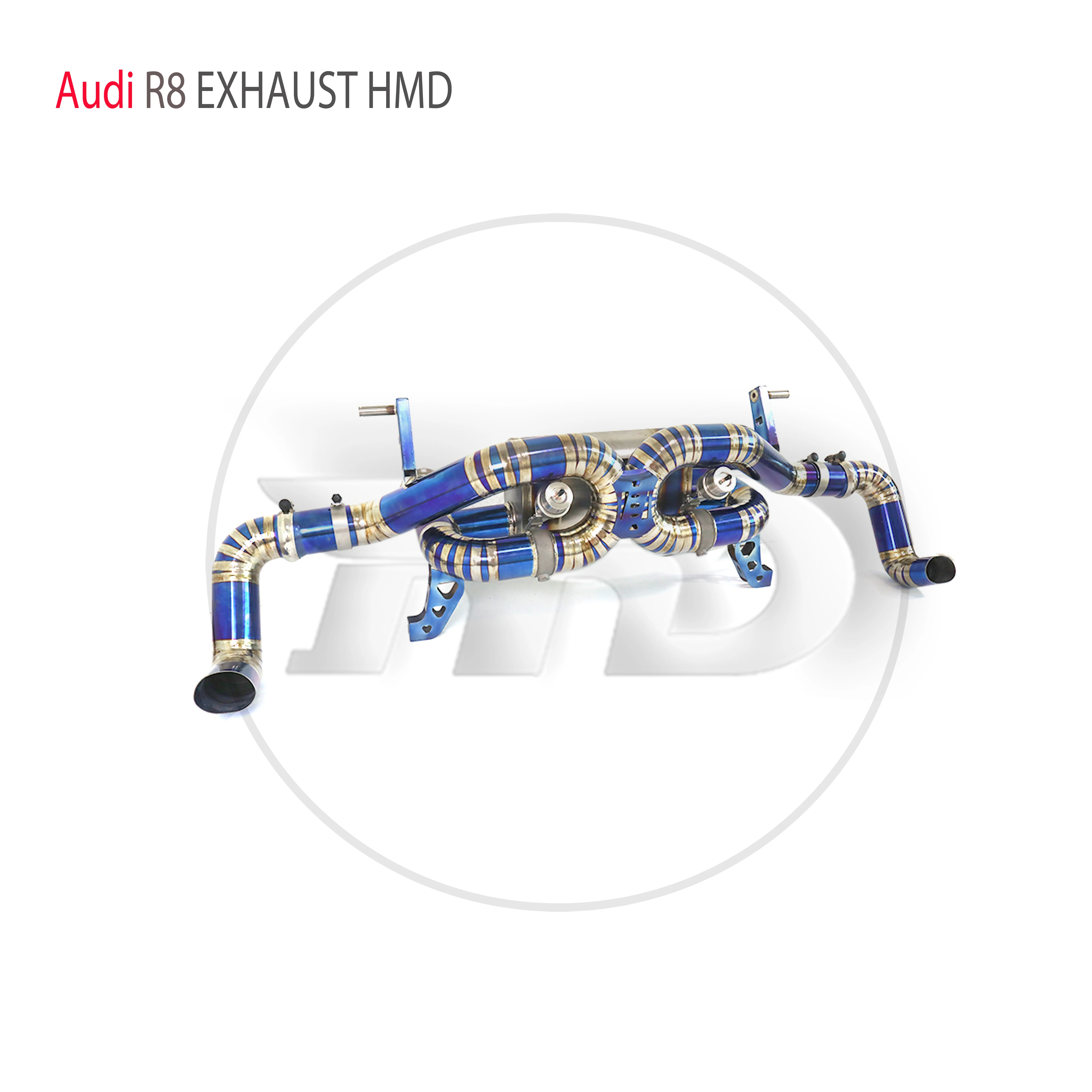 HMD Titanium Alloy Exhaust System Performance Catback for Audi R8 Auto Modification Valve Muffler Single Or Dual Exit