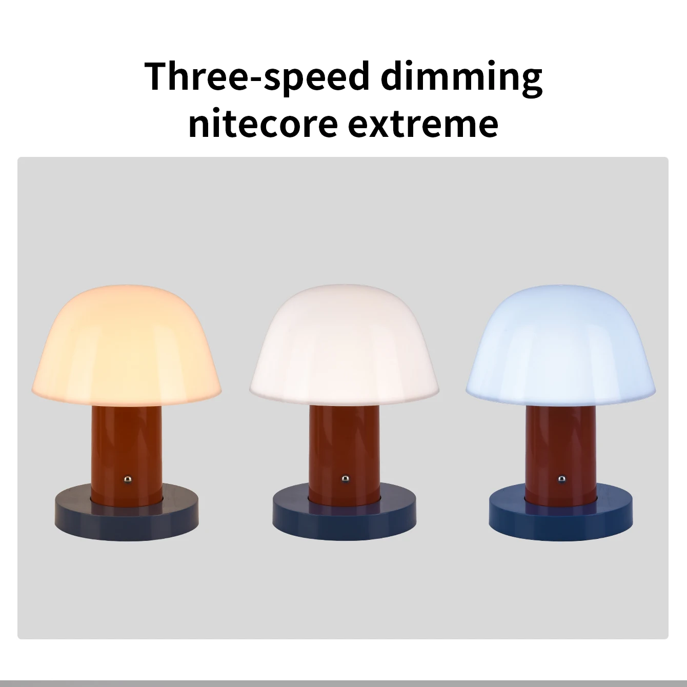 غرفة النوم وغرفة المعيشة وغرفة الطعام في الهواء الطلق مصباح طاولة الفطر القابل لإعادة الشحن LED مفتاح اللمس ضوء ليلي صغير على شكل فطر