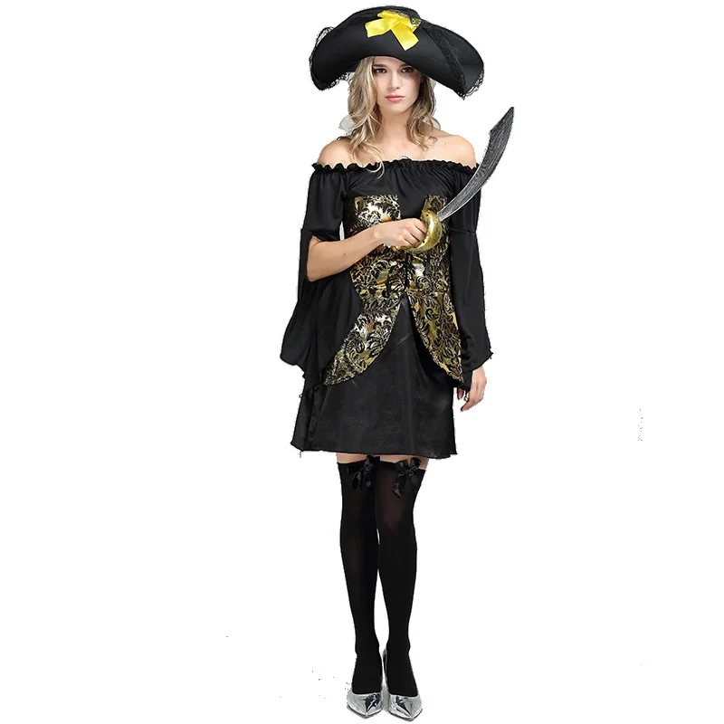 Fsia de Pirata Caribenho para Adultos, Roupas de Performance para loween, Traje de Role-plang, Fabricante Chinês, Fa...