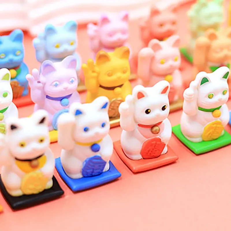 Blessing Lucky Cat Series Mini Blind Box Toys Kawaii Anime Action Figure Caixa Caja Surprise Mystery Box Dolls Girls Gift