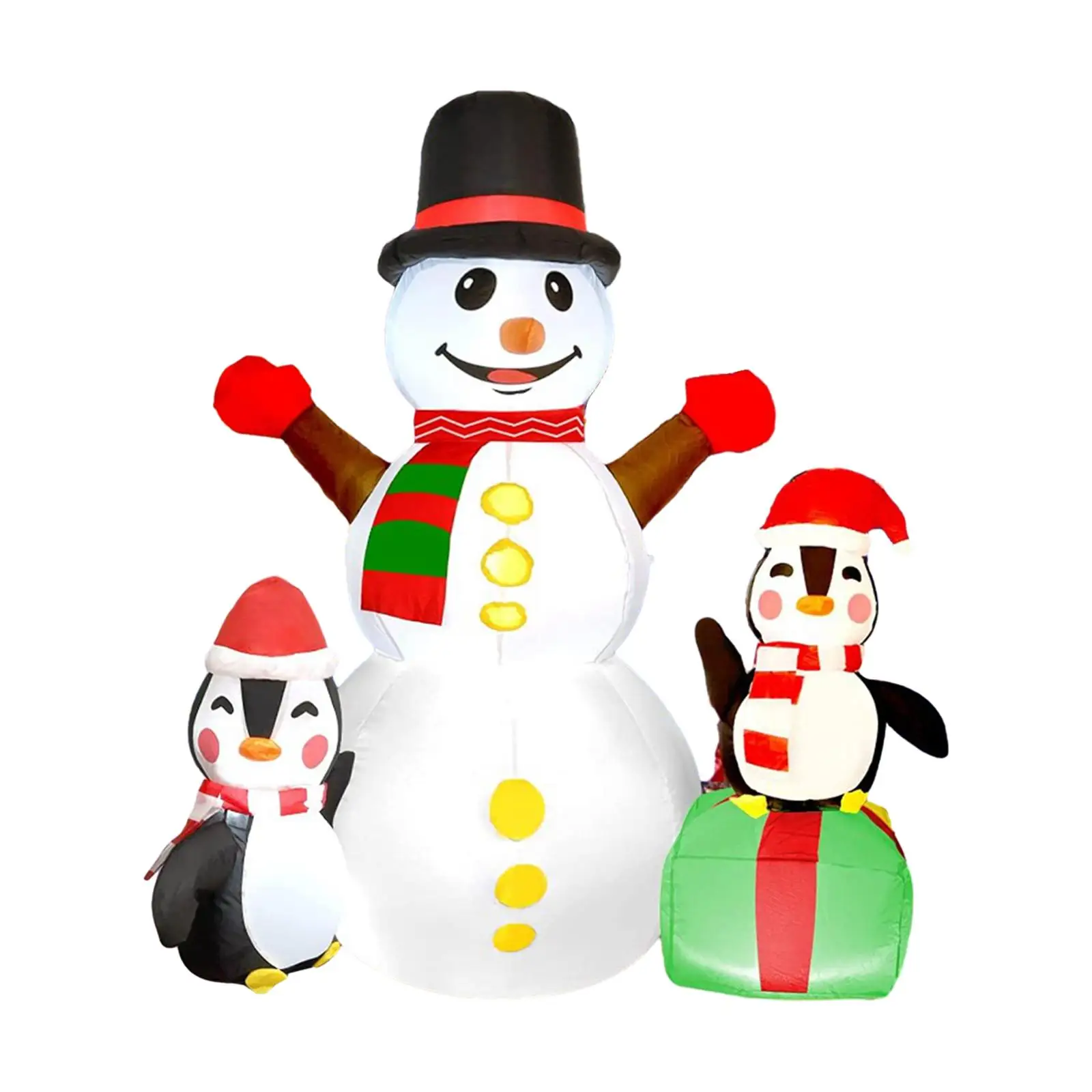 

Christmas Inflatable Snowman Adorable 5.9ft Tall Ornament Props Xmas Inflatable Decoration for Yard Lawn Vacation Patio Holiday