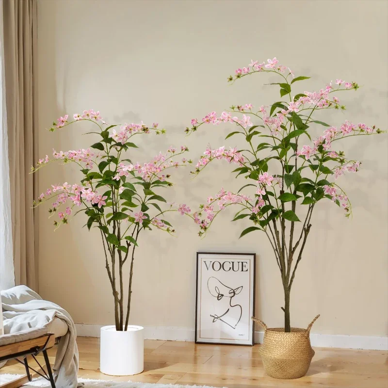 130Cm-180Cm Artificial Artificial Green Plant Pendant Silk Jasmine Pot Decoration Indoor Home Decoration Fake Tree Decoration