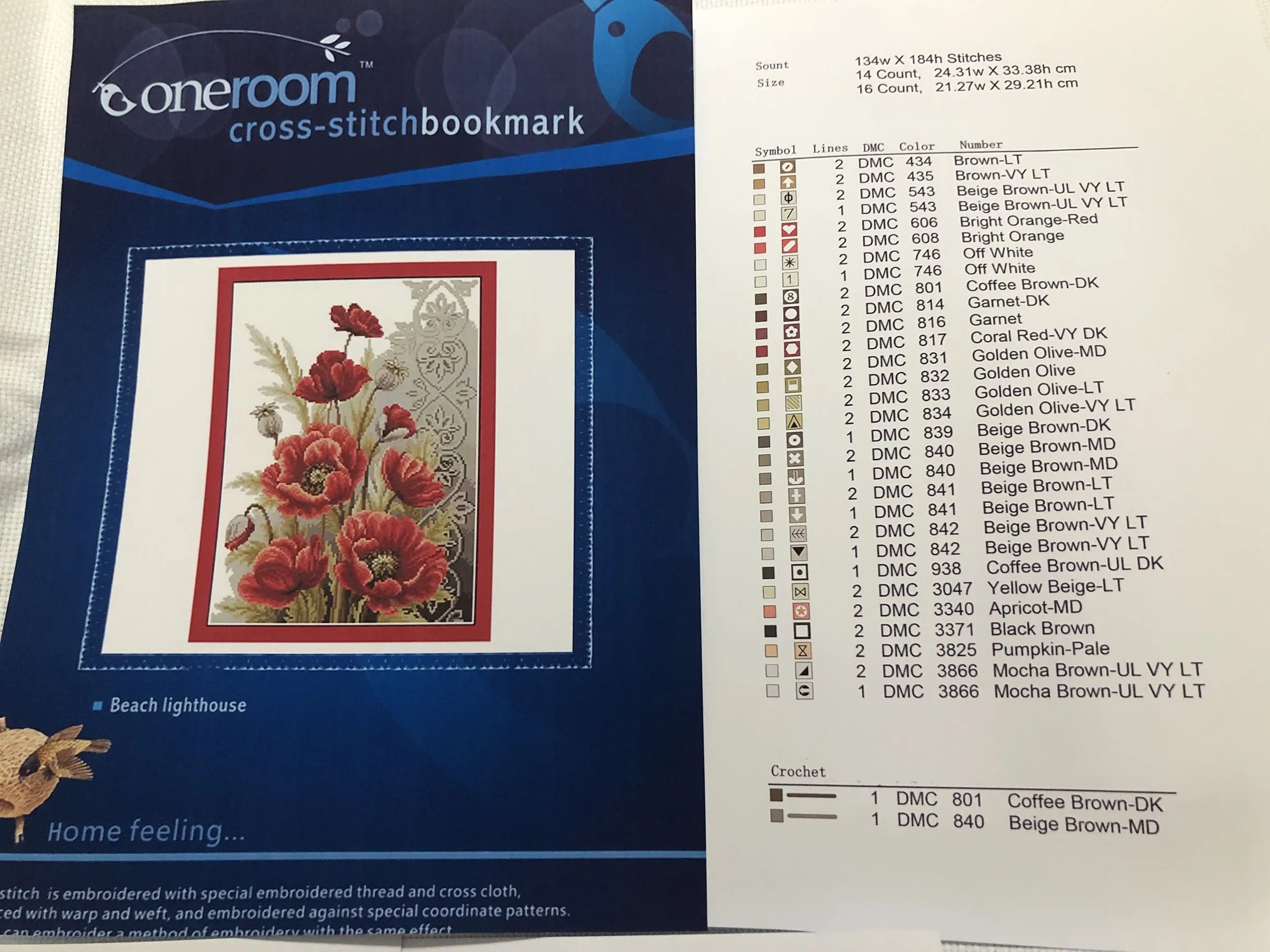 Lovely Counted Cross Stitch Kit, Neocraft Riolis Pancake Recipe, 14, 11, 22, 25, 28, 18, 16CT, 47-47