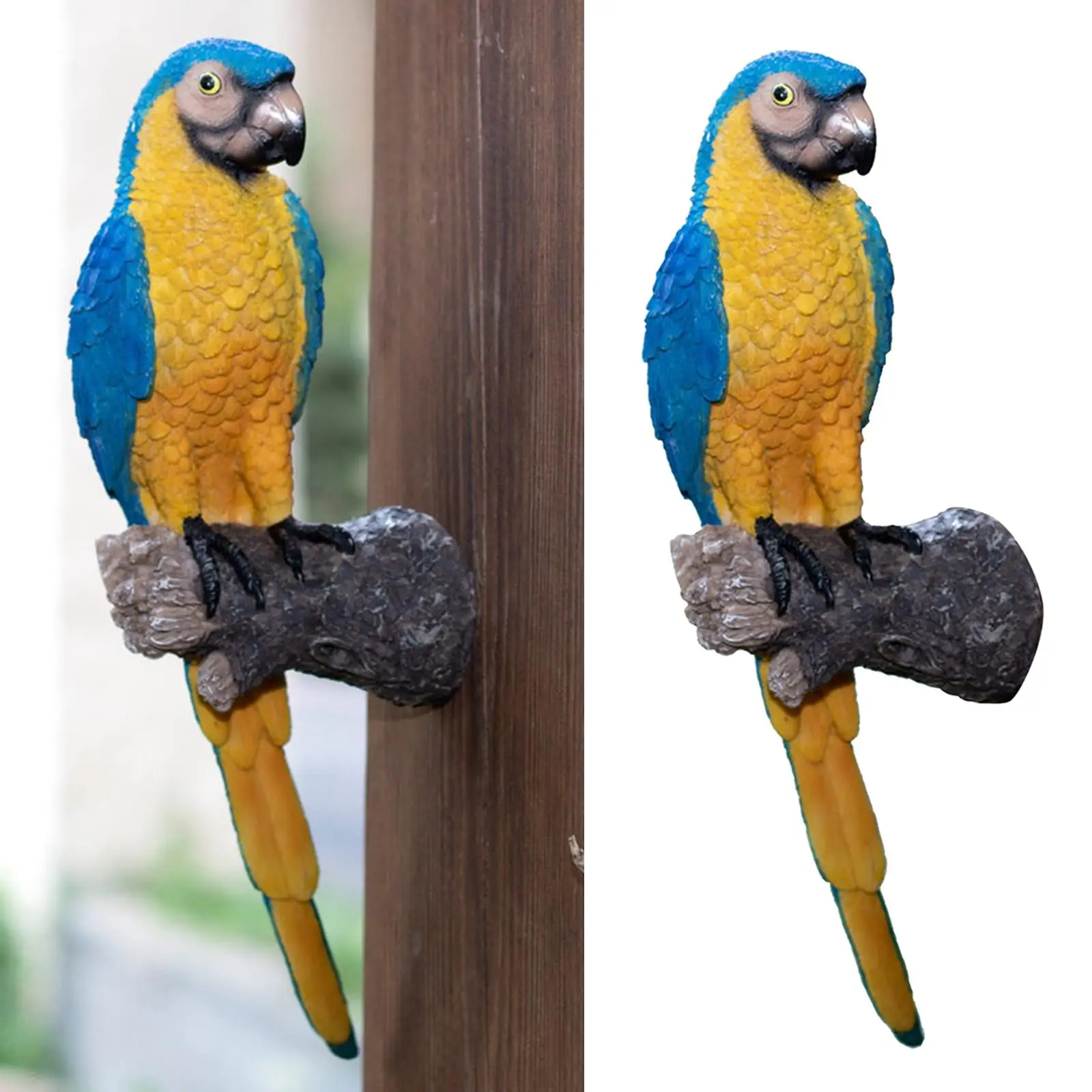 

Garden Parrot Statue Tree Macaws Bird Wall Office Decor Patio Lawn Landscape
