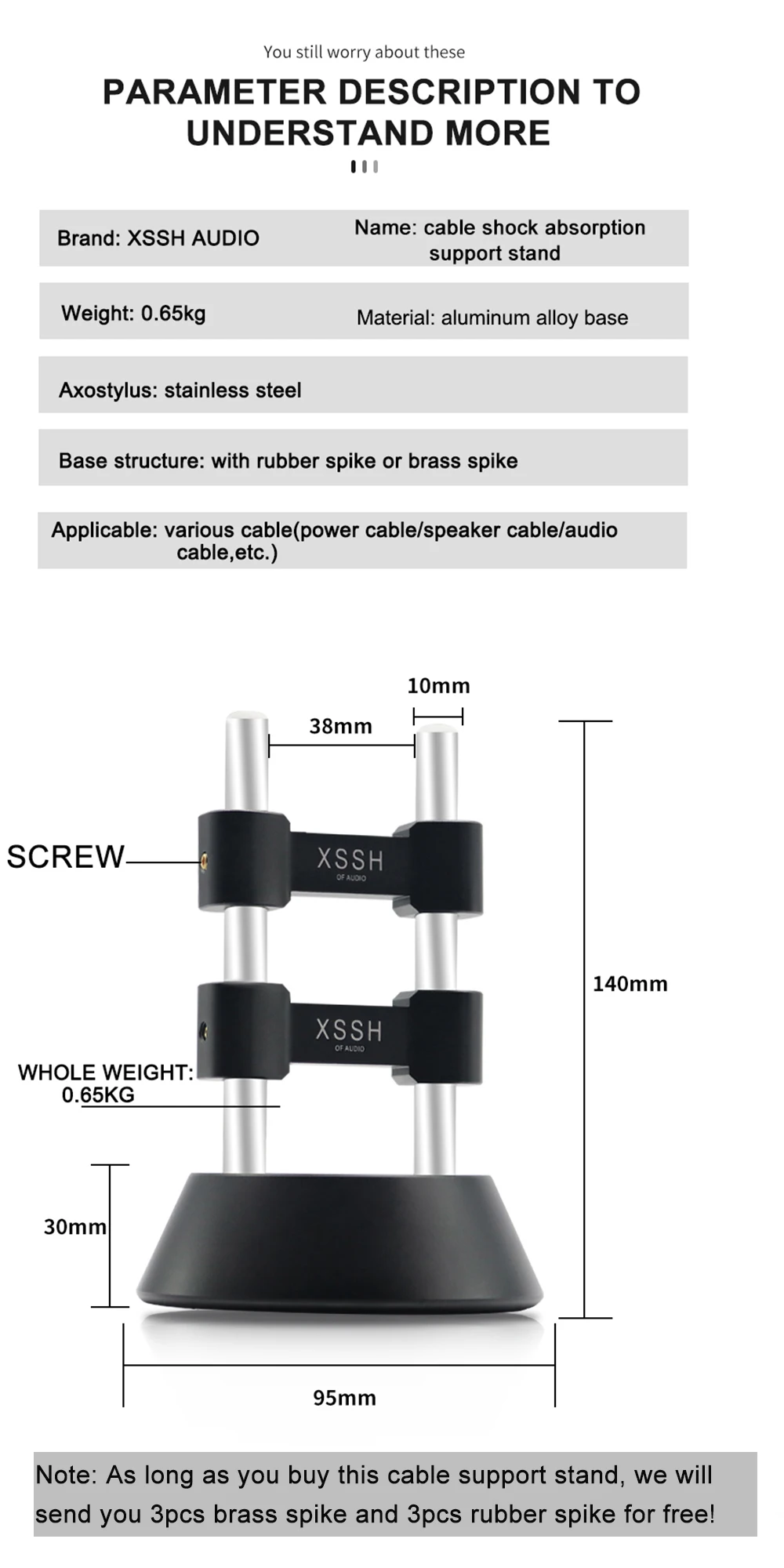 Stahl REF Kabel Aluminium Legierung HIFI Linie Rack XSSH Audio Audiophile Hebe Draht Besaitung Ausrüstung Kabel Tablett Organizer Stehen – Detail 7