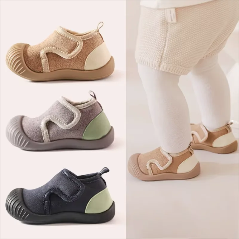 

Winter Autumn Toddler Baby Soft Sole Plush Multiple Color Walking Shoes With Anti-Skid Outdoor Casual Kids Shoes Sneakers