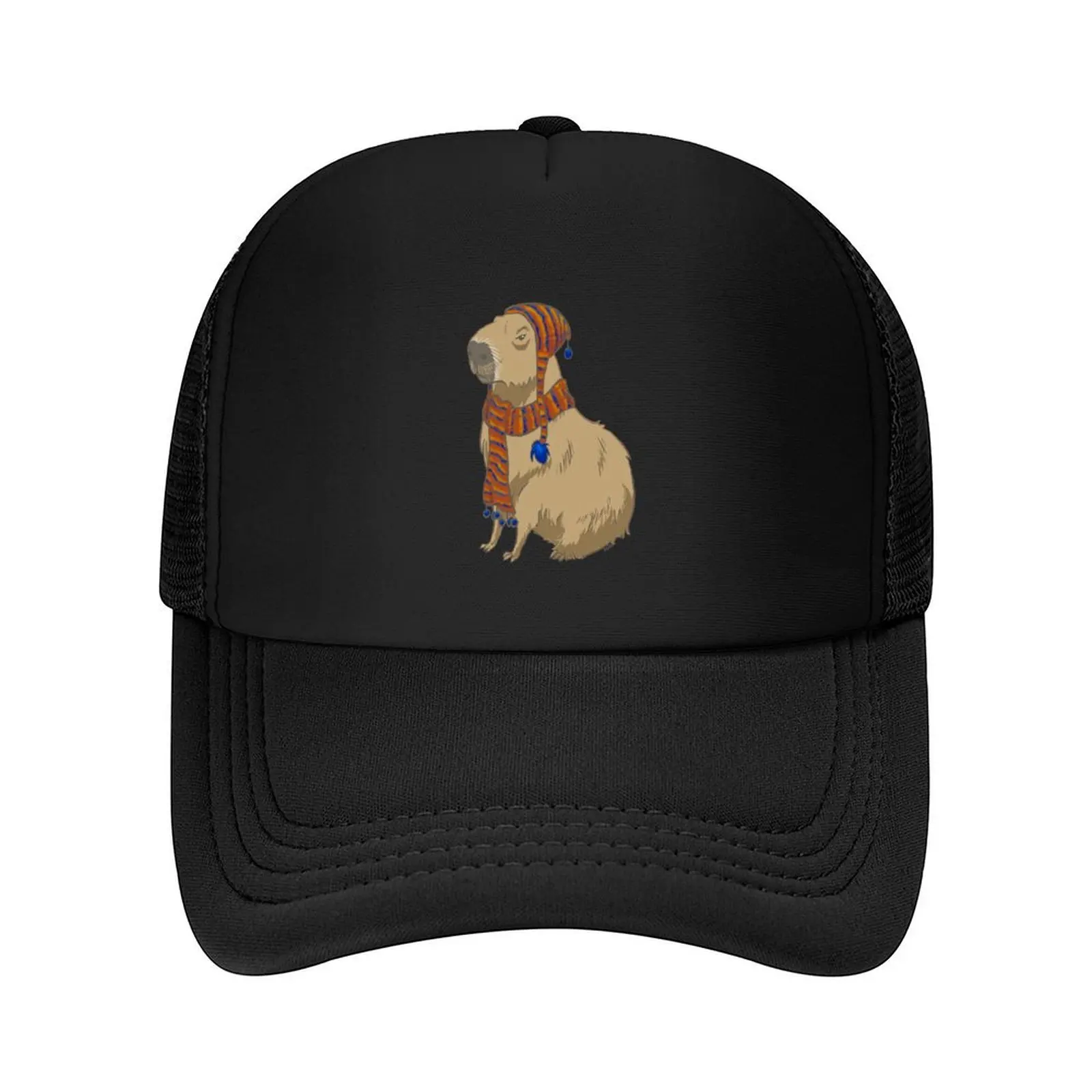 

Anime-style Capybara Just Sitting There with Hat and Scarf Baseball Cap hard hat summer hat Caps Women Men's