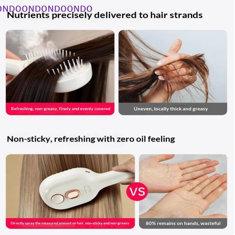 

Electric Steam Brush with Water Spray Wet Electrics Hairbrush USB-C Charging for Detangling Smoothing Styling & Frizz Control