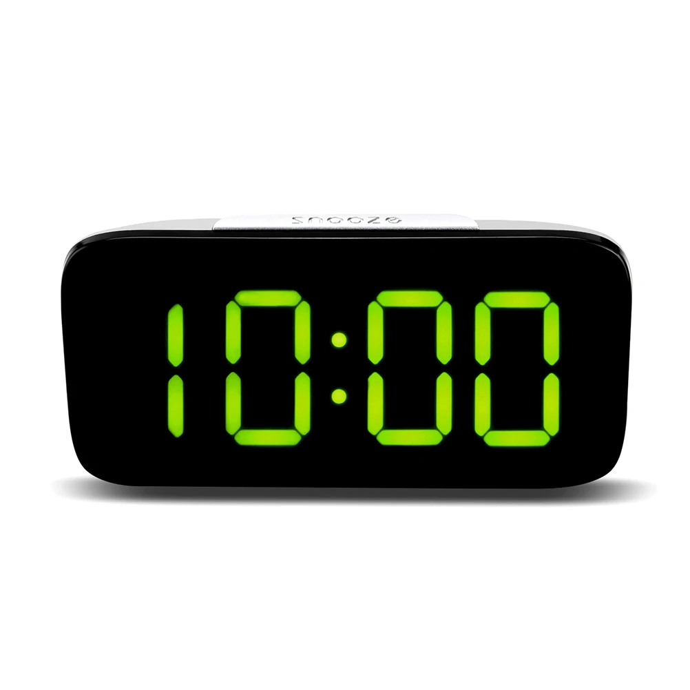 

USB Multi Function Alarm Clock Digital Table Slim Design Backup Large LED Display Easy Read Across Room