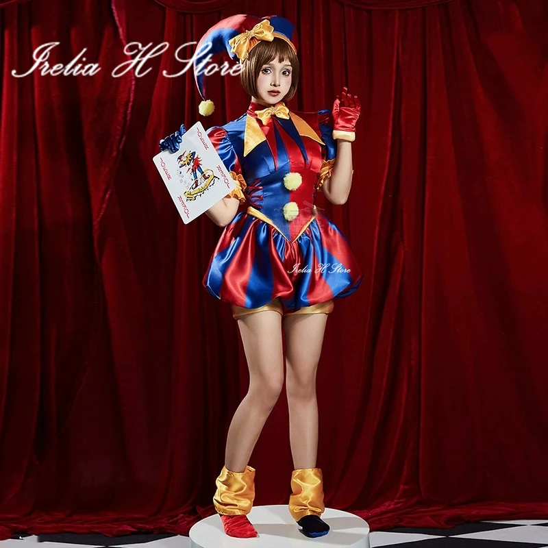 Irelia H Store The Amazing Digital Circus Pomni Cosplay Costume Anime Jocker set Halloween costumes for women